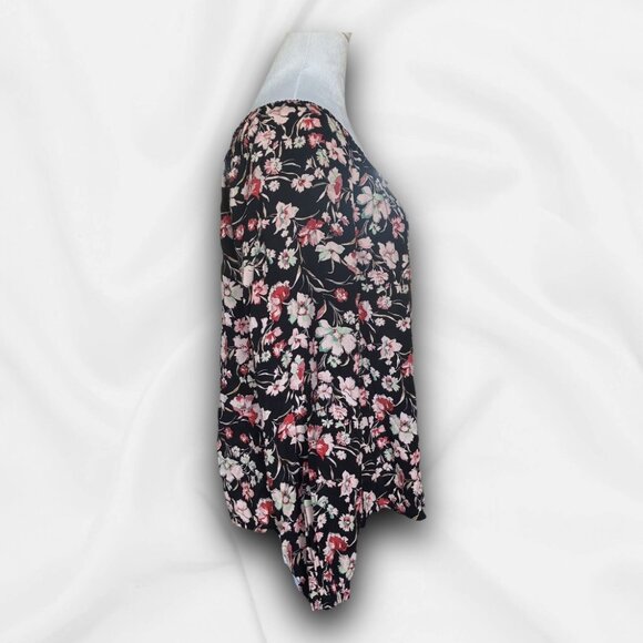 Sanctuary Womens Floral Long Sleeve Black Multicolor - Peasant, Bohemian - Med - Picture 4 of 8